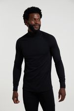 Mountain Warehouse Summit Men's Funnel Neck Top Lightweight Long Sleeve T-Shirt