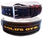 GOLD GYM BELT WEIGHT LIFTING 4"LEATHER LUMBER BACK SUPPORT TRAINING EXERCISE 