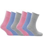 Women’s Wellness Socks – Organic Cotton – 6 Pairs Assorted – UK 4-8 | EU 37-42