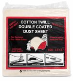 Cotton Twill Laminated Dust Sheet 12ft x 9ft Extra Heavy Duty 1.7kg Waterproof