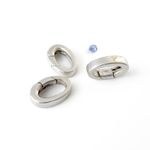925 Sterling Silver Small Oval Push Clasp 9x6mm Chain Connector for Jewellery