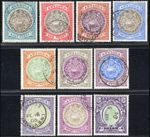ANTIGUA SG31/40 1903, Wmk CC, Full set of 10, Fine Used, Cat £500