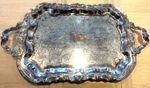FB Rogers Silver Co Footed Dual-Handle Tray - Trademark 1883 - Silver Plated 