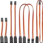 7 Pack Servo Extension Cables 75/150/300/500mm JR Male Female 22 AWG