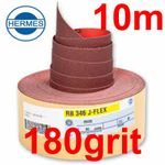 10 metres RB346 180 grit Hermes Jflex Cloth Backed J Flex Sandpaper Woodturning