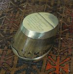 Inscribed Weird Antique Victorian Silver Plate Mounted HORSE HOOF Inkwell c.1875