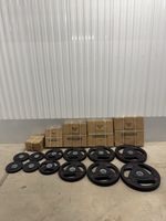 110KG Set Tri-Grip Weight Plates (Olympic 50mm) Rubber Coated Weights Gym SALE