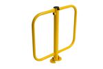 Foldable Security Post Wide - Yellow - Driveway Post Parking Post Steel Bollard