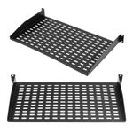 2X 1U Server Rack Shelf, Vented Design , Cantilever & Wall Mountable