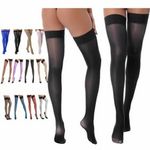  Sexy Women Stockings Lace Top Stay Up Thigh High Pantyhose Lady Long Socks S
