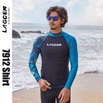 MEN'S RASH GUARDS LONG SLEEVED SURF SNORKELING WATER SPORTS SWIM TOP SHIRTS 7912