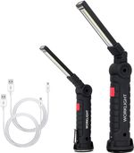 2 Pack Work Light LED Torch Rechargeable Inspection Lamp 360° Mechanic Light