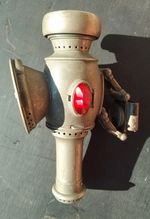 Vintage Jos Lucas Candle Bicycle Lamp Nickel Plated Bike