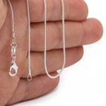 925 Sterling Silver Stamp 3mm Snake Chain Necklace - UK Stock Same Day Dispatch
