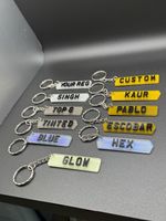 Personalised Gift Custom Name 4D Car Number Plate Keyring Custom Name Keychain