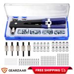 170pcs Hand Riveter Rivet Gun Kit Heavy duty Professional Riveter Gun & Rivnuts 