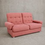 Mid Century Dusty Pink Modular Two Seater Sofa by Heals