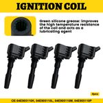4x Ignition Coil Pack For AUDI A1 / VW POLO 6R Mk5 Mk6 1.0 1.4 12-On 0986221057