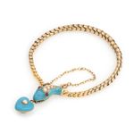Antique Victorian Snake Bracelet 18k Yellow Gold Blue Enamel Garnet Pearl Old