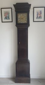 18thC Longcase Clock Edward Bilbie Chewstoke Brass 30-hour Oak Case