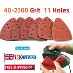 40-2000G Mouse Detail Sanding Sheets Triangular Sander Pads 11 Hole Sand Paper