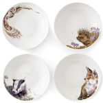 Wrendale Designs Countryside Animals Pasta Bowls Set of 4 Fine Bone China