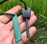 FLINT STEEL STRIKER FIRE LIGHTER STARTER Magnesium Firestarter Ferro Rod GREEN