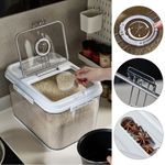 Airtight Rice Cereal Container Large Pet Cat Dog Food Storage Box Bin Dispenser