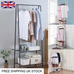 Heavy Duty Metal Clothes Rail Hanging Rack Garment Display Stand Storage Shelf