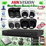 8MP 4K HIKVISION CCTV SYSTEM COLORVU DVR  AUDIO NIGHT VISION IN/OUTDOOR  CAMERA