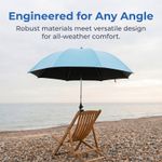 Beach Chair Umbrella with Clamp, 102cm Diameter 360° Adjustable Portable Parasol