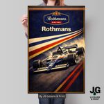 Rothmans Racing Retro Inspired Wall Art Poster - Formula One F1 A5-A1
