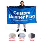 CUSTOM PRINTED PERSONALISED Flag FESTIVAL BANNER  ANY DESIGN-Free   ANY SIZE
