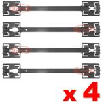 VAUXHALL CORSA C SIDE SKIRT SILL PANEL MOULDING CLIPS CLAMP STRIPS OPEL x 4
