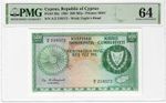 CYPRUS 500 MILS 1961 UNC BANKNOTE P38a PMG 64