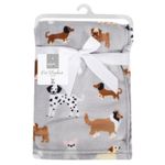 Grey Dog Sherpa Pet Blanket Comforting Puppy Dog Separation Anxiety 90x70cm