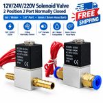 12V 24V 220V Pneumatic Electric Solenoid Valve 2 Position 2 Port Normally Closed