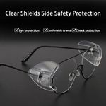 Clear Side Shields Universal Fit Flexible For Eye Glasses Safety Glasses