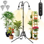 SANSI 90W LED Grow Light With Tripod Stand Indoor Tall Plants Veg Growing Lamp