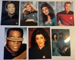 STAR TREK - Set of FIVE Various 6”x4” Postcards & TWO 7”x5” Greetings Cards