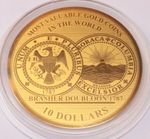 999 Gold coin Brasher Doubloon 1787 Solomon Islands $10 2017 COA