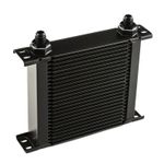JJC Motorsport Oil Cooler (25 Row, 170mm Matrix, -8 JIC Male) - Alloy, Black
