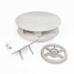 WHITE Wind Driven Vent Roof Low Profile Rotary Van Dog Pet Horse Air Rotary 4X4