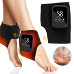 Electric Foot Ankle Massager Brace Pain Relief Vibration Hot Compress Therapy UK