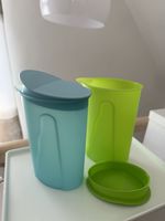 2 Plastic Containers / Jugs in Blue and Green