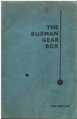 BURMAN BA C E G H L M ME Q R SE SL SM T W M/C GEARBOX 1930  INSTRUCTION HANDBOOK