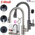 360° Kitchen Sink Mixer Taps Pull Out Spout Spray Single Lever Modern Mono Tap