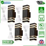 Outdoor LED Wall Light Up Down GU10 Waterproof Exterior Lamp Mains Powered Black