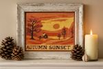 Seasons " Autumn Sunset"  Cross Stitch Chart