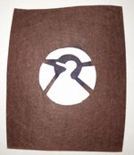 VINTAGE JAPANESE SAMURAI KATAGAMI KIMONO STENCIL MON / KAMON  ' BIRD / CRANE '